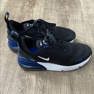Nike Air Max 270 youth Black and Blue Shoes